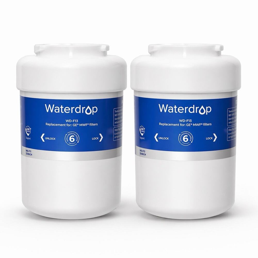 GE MWF Water Filter Replacement 2 pack Waterdrop WD-F13 Refrigerator